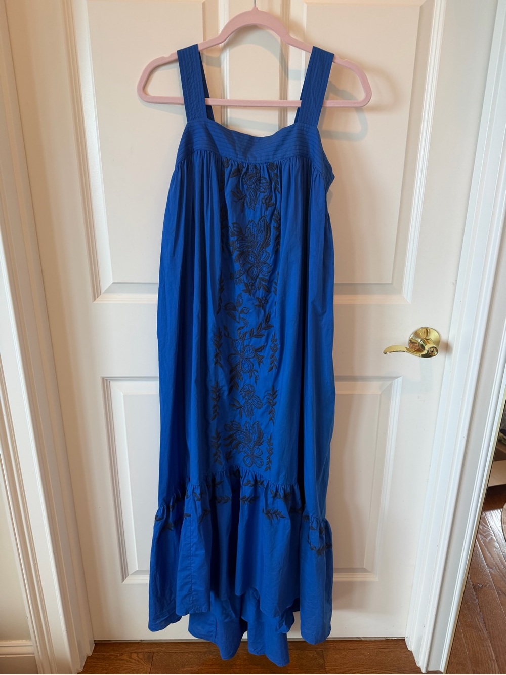 Alivia Blue Embroidered Maxi Dress - sample